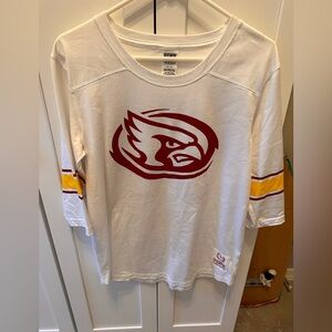 Victoria’s Secret Pink Iowa State University quarter sleeve white top